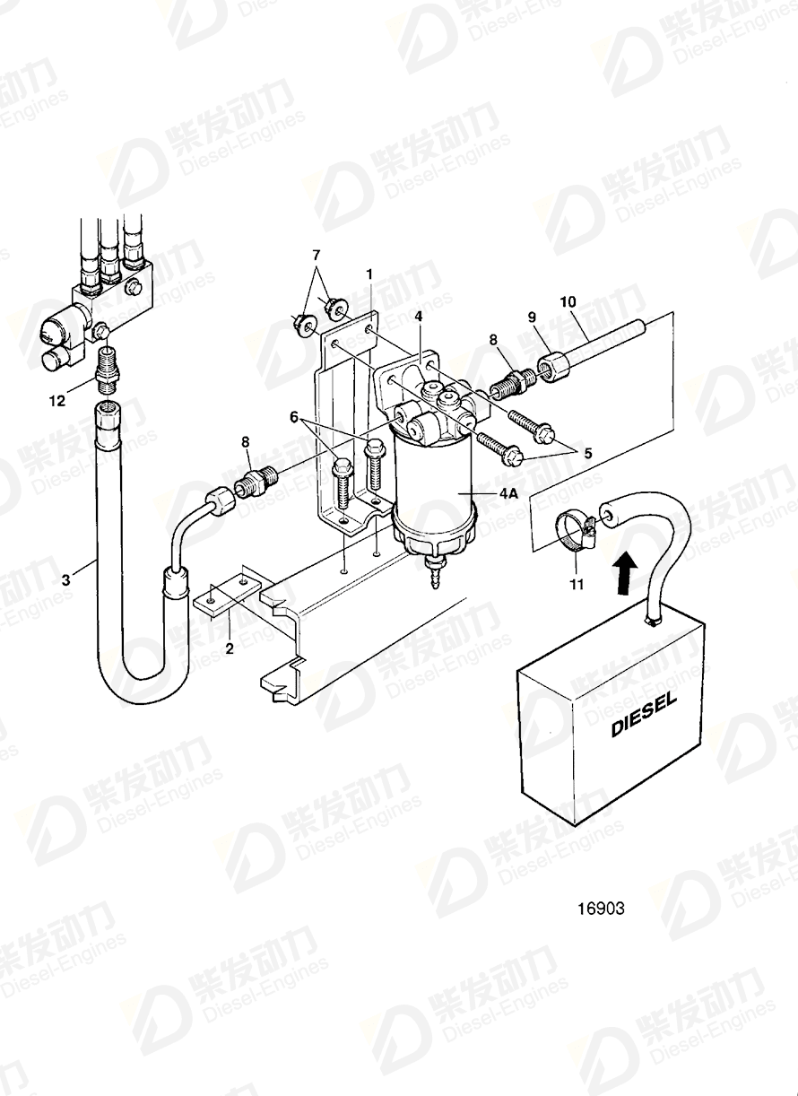 VOLVO Nut washer 3826680 Drawing
